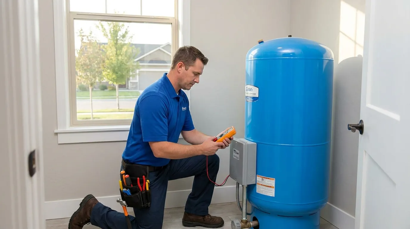 Well pump equipment at a Boise City, Idaho foothill home
